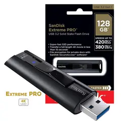 SANDISK - USB Extreme PRO 3.2 4K Speed 420mb/s 128GB Pendrive