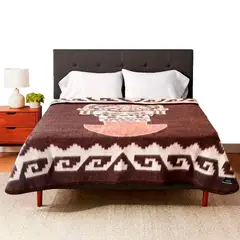 ANDINA - Frazada Tumi 2 Plazas – Fibra Natural 80% Lana de Oveja y 20% Alpaca