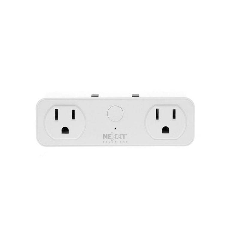 ENCHUFE INTELIGENTE NEXXT 2 CONECTORES MAS 2 PUERTOS USB BLANCO