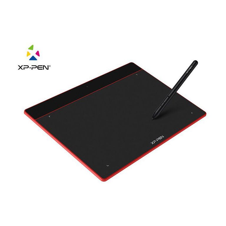 Xp-pen deco fun s tableta gráfica 6x4 pulgadas - rojo carmin
