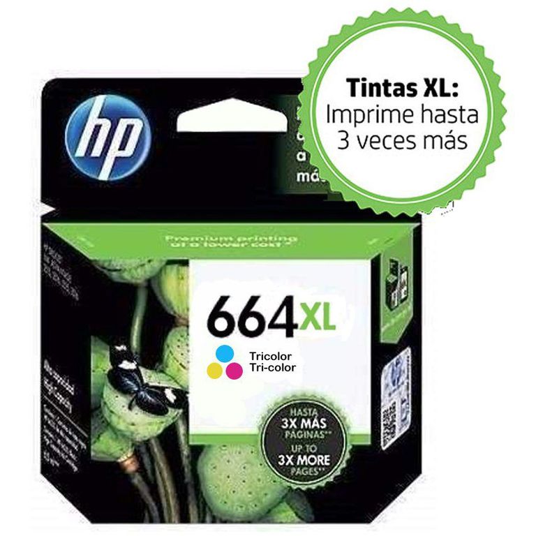 Tinta de alta capaidad 664xl tricolor f6v30al