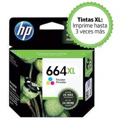 HP - Tinta de alta capaidad 664xl tricolor f6v30al