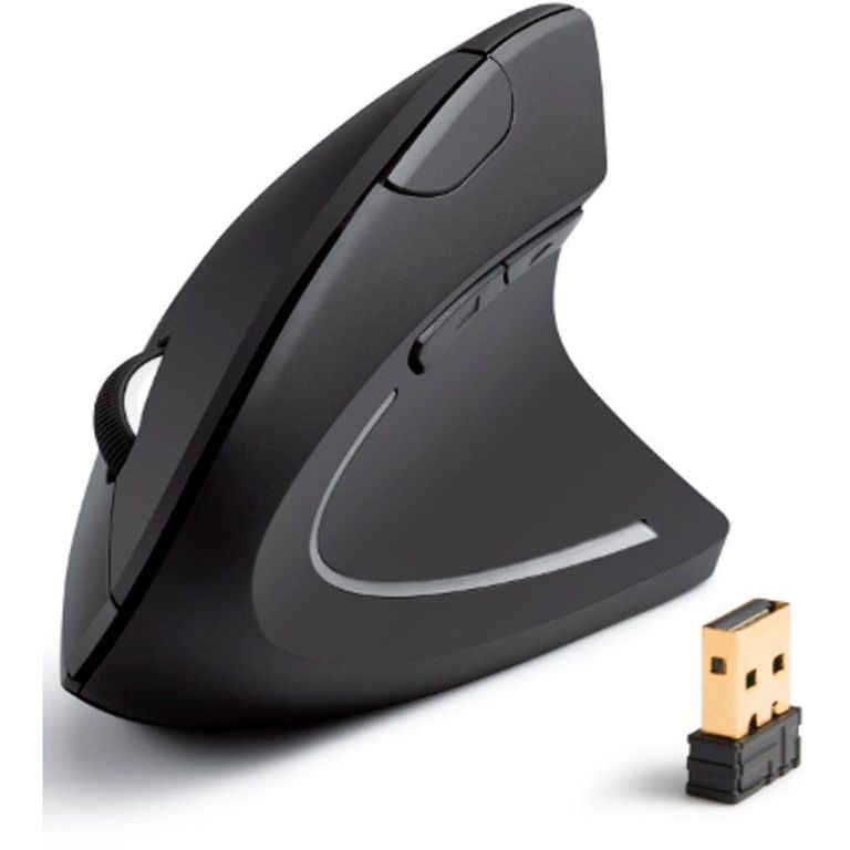 Mouse vertical ergonómico inalambrico klipxtreme kmw-390