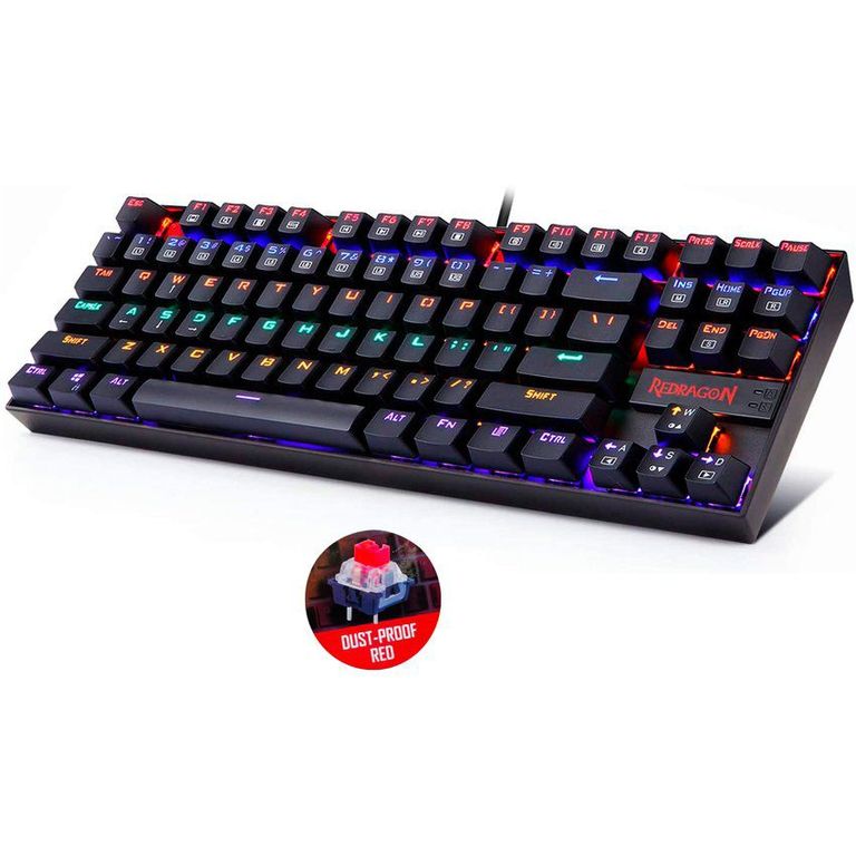 Teclado mecanico kumara k552 rainbow español - negro