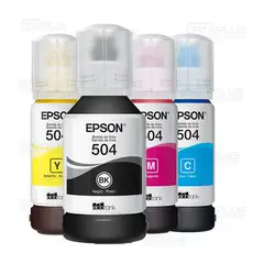 EPSON - Kit de Tinta T504 Colores y Negro L4160 L6191 L6161 L4150 L61714