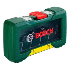 Bosch - Set 6 fresas vástago para madera 1/4" hm