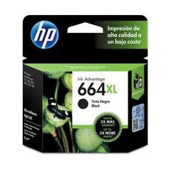 HP - Cartucho de tinta 664 xl f6v31al 2135 - negro