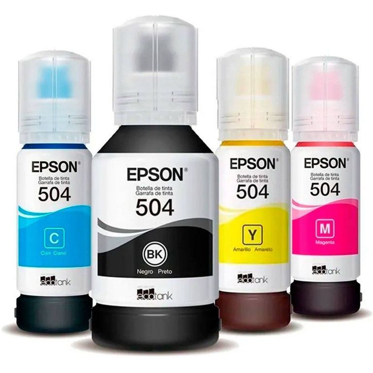 Pack tintas T504 Negro Colores Originales