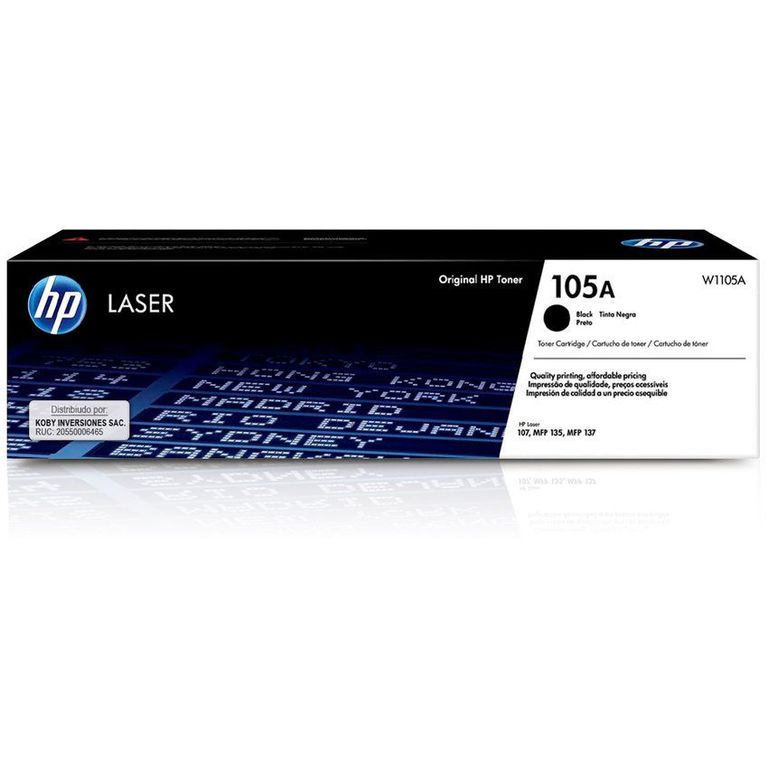 Tóner 105A para laser 107w 135 137fnw - w1105a negro