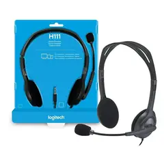 LOGITECH - Auricular h111 ajustable para pc y android - negro