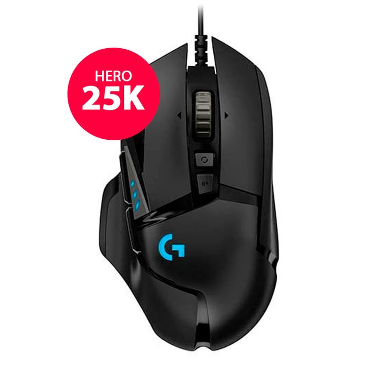 Mouse G502 HERO Gaming 25K DPI con Pesos Ajustables