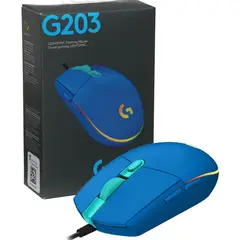 LOGITECH - Mouse gamer g203 8,000 dpi rgb - azul