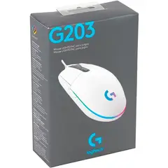 LOGITECH - Mouse gamer g203 8,000 dpi rgb - blanco