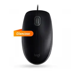 LOGITECH - Mouse Óptico M110 Silencioso Diseño clasico - Negro