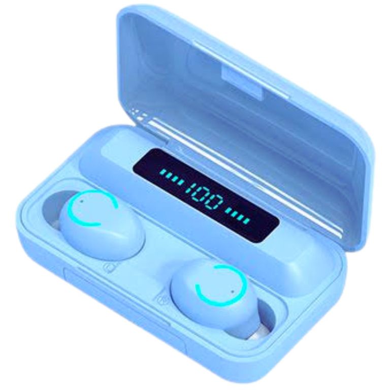 Audifono Bluetooth F9 PRO Celeste - Full Music 5 a 7h