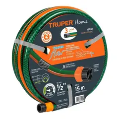 TRUPER - Manguera 1/2" reforzada 3 capas 15 metros