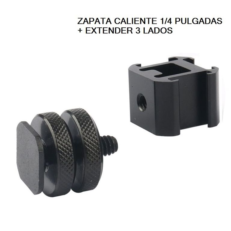 Zapata para cámara fotográfica 1/4 Pulgada de Tres Ranuras