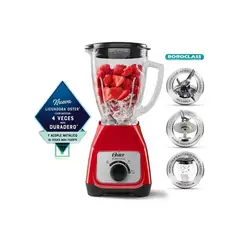 OSTER - Licuadora Roja 1.5 L 2 Velocidades BLSTKAGRRD Perilla
