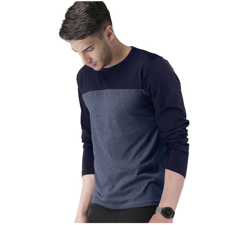 POLO MANGA LARGA - - AZUL NAVY ACERO JASPE