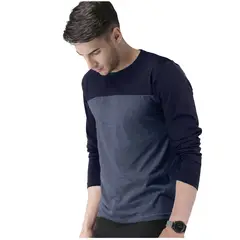 SWISS LORD - POLO MANGA LARGA - - AZUL NAVY ACERO JASPE