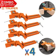 TRUPER - Prensa Esquinera Profesional Carpintero Pack 4 unidades