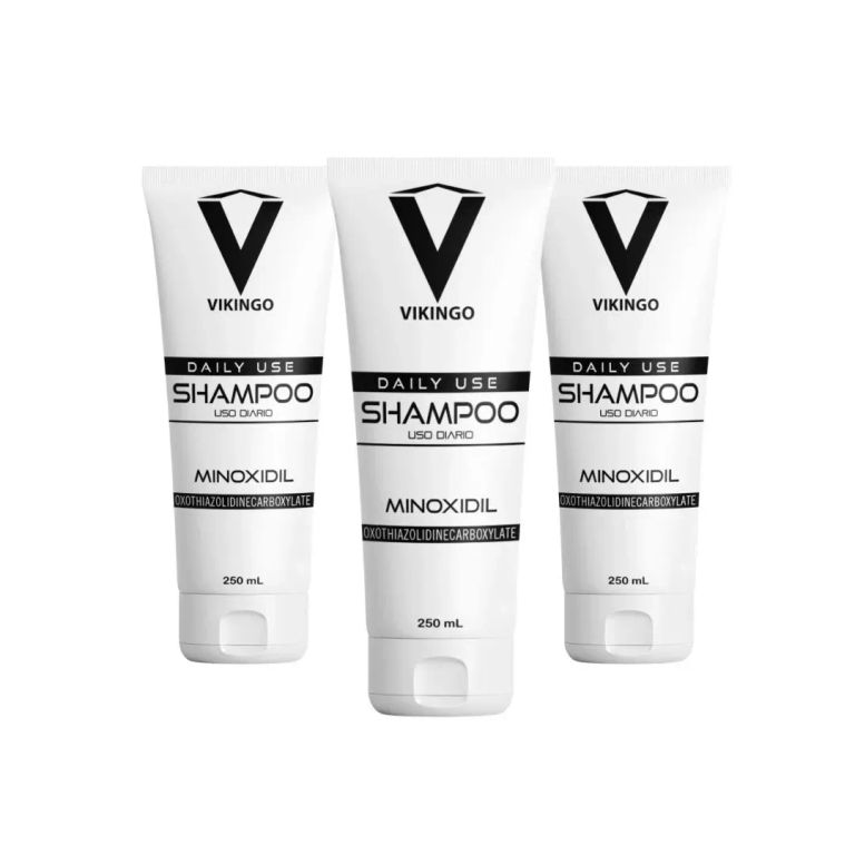 3 Shampoo con minoxidil (tratamiento x 3 meses).