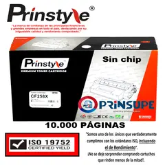 PRINSTYLE - TONER 58X CF258X 10.000PÁG. SIN CHIP ISO RENDIMIENTO 19752