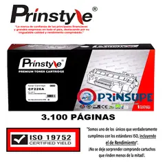 GENERICO - TONER PRINSTYLE 26A CF226A 3.100 PÁG. ISO RENDIMIENTO 19752