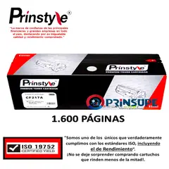 PRINSTYLE - TONER DE 1.600 PÁG. 17A CF217A  -ISO 19752-