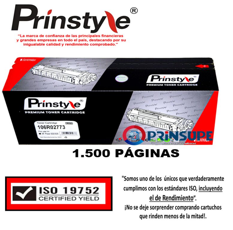 TONER DE 1.500 PÁG 106R02773 XEROX 3020 -ISO 19752-
