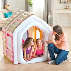INTEX - - Casita casa inflable con sillón y puff