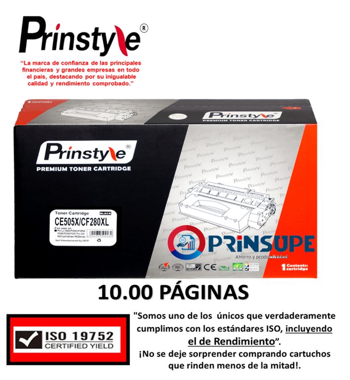 TONER DE 10.000 PÁG. 80X - CF280X -ALTO RENDIMIENTO-