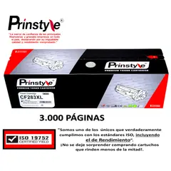PRINSTYLE - TONER DE 3.000 PÁG. 83A - CF283X -ALTO RENDIMIENTO-