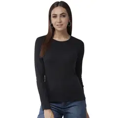 SWISS LORD - POLO MANGA LARGA MUJER - - NEGRO
