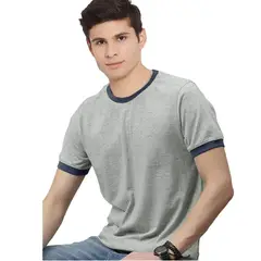 SWISS LORD - Polo Manga Corta para Hombre Ringer Gris