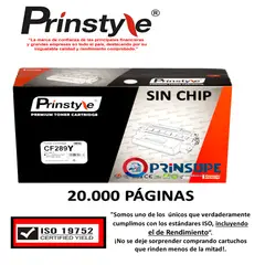 PRINSTYLE - TONER 89X 89Y CF289Y 20.000 PÁG SIN CHIP ISO 19752