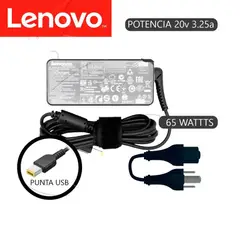 LENOVO - CARGADOR GENERICO - 20V 325A TIPO USB AMARILLO 65W