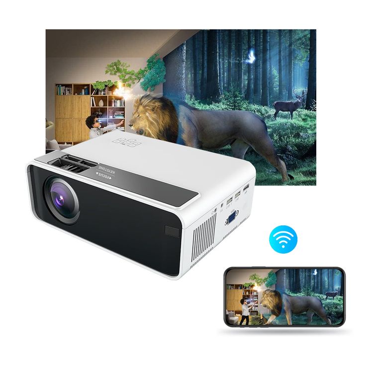 Proyector led multimedia hd wifi 5500 lúmenes hdmi vga usb G86B