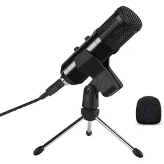 NEO DIGITAL - Micrófono de condensador con trípode usb para estudio de grabación