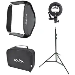 GODOX - Kit Softbox 60x60cm Bracket tipo S Estuche y soporte Trípode