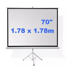 NEO DIGITAL - Pantalla ecran trípode 1.78 × 1.78 m retráctil