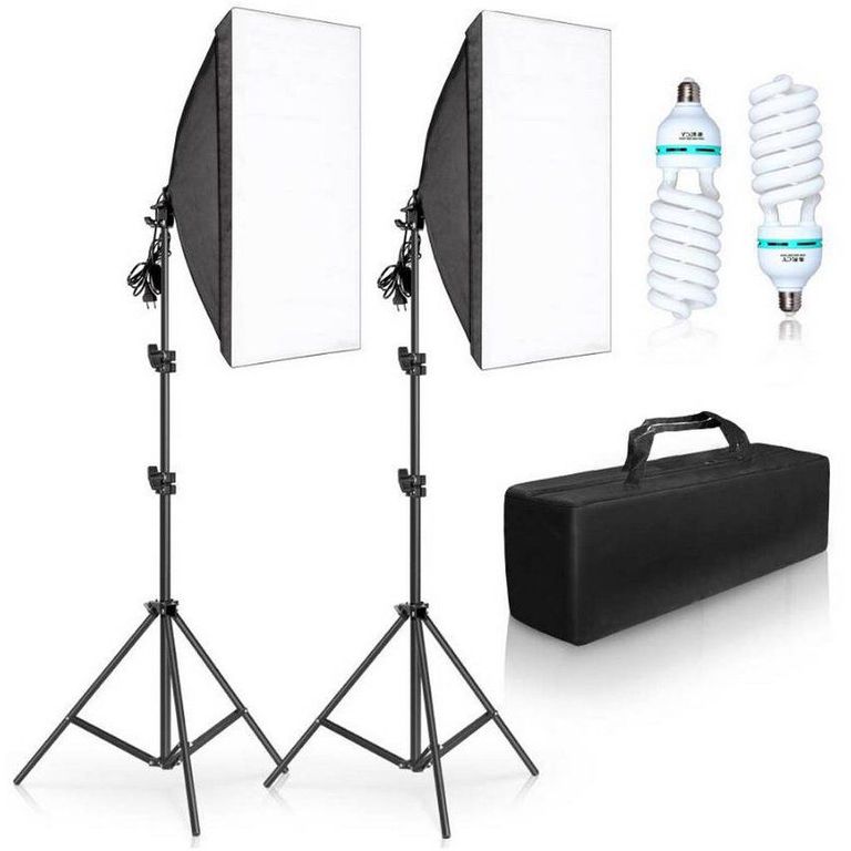 Kit Iluminación y Parante Socket Softbox para Fotografía
