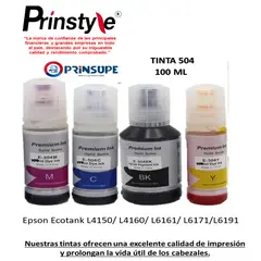 GENERICO - TINTA 504 KIT X4 P/ EPSON 100ML +1TINTA DE REGALO -COMP. PRINSTYLE