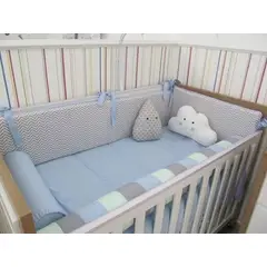 GENERICO - Set De Cuna - Diseño Zig Zag mixto