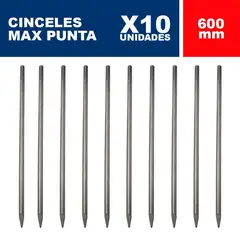 Bosch - Cinceles de punta max eco 600 mm caja x10 un
