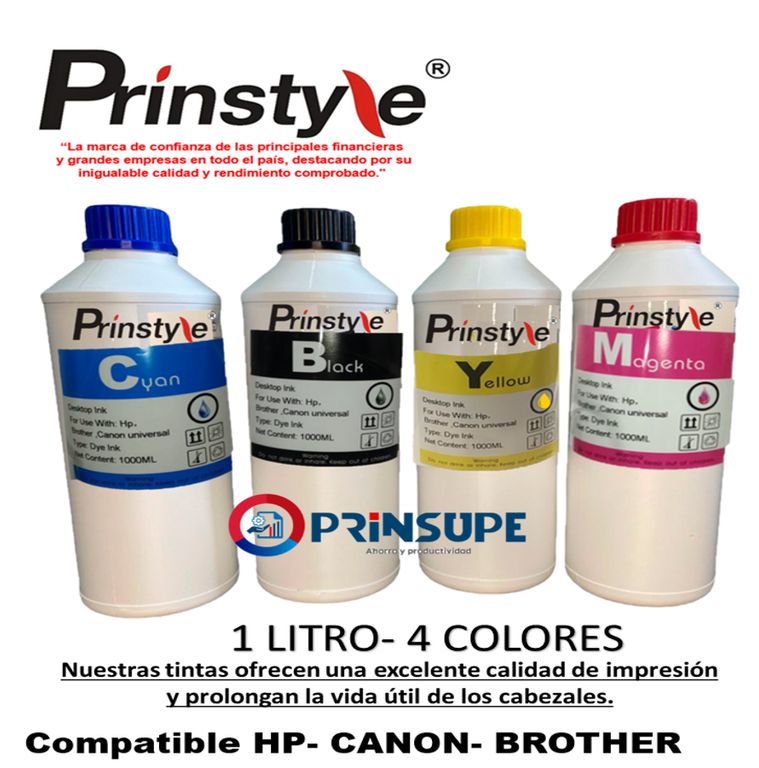 TINTA 1 LITRO UV 04 COLORES COMPATIBLE HP CANON BROTHER