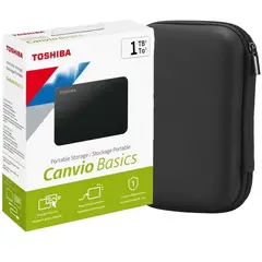 TOSHIBA - Disco Duro Externo Hdd 1tb Estuche Protector