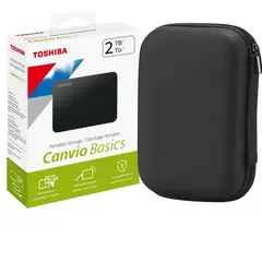 TOSHIBA - Disco Duro Externo 2tb Protector Estuche De Regalo