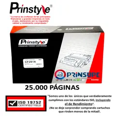 PRINSTYLE - TONER 81X CF281X 25.000 PÁG. ISO RENDIMIENTO 19752