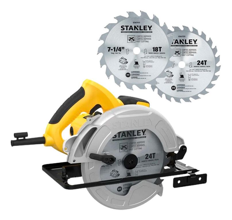 Sierra circular sc16d2 7-1/4" + 2 discos de sierra